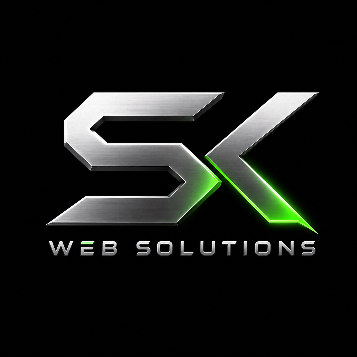 SK Web Solutions platinum monogram logo